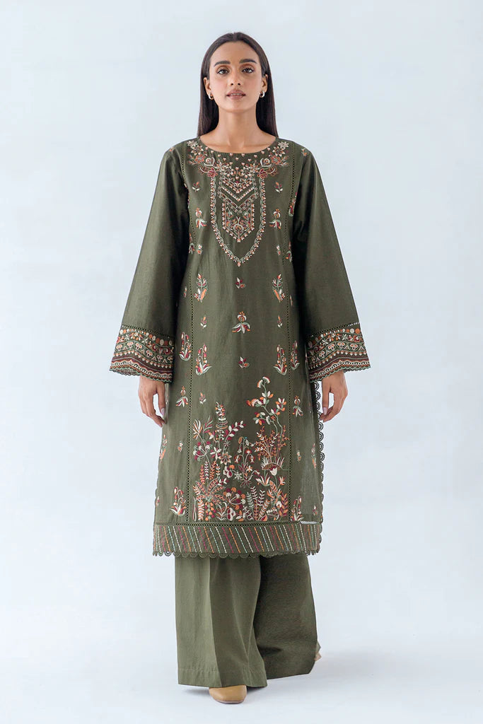 Forest Haze Embroidered Cambric Suit