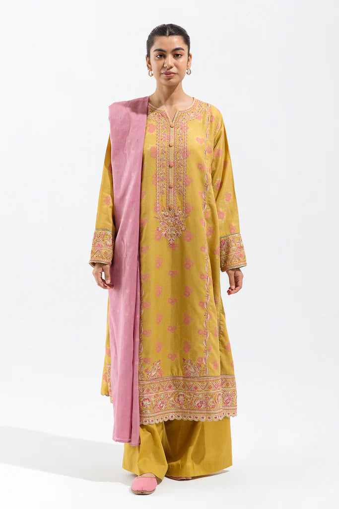 Embroidered Cotton Jacquard Suit