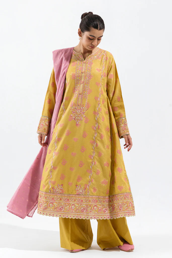 Embroidered Cotton Jacquard Suit
