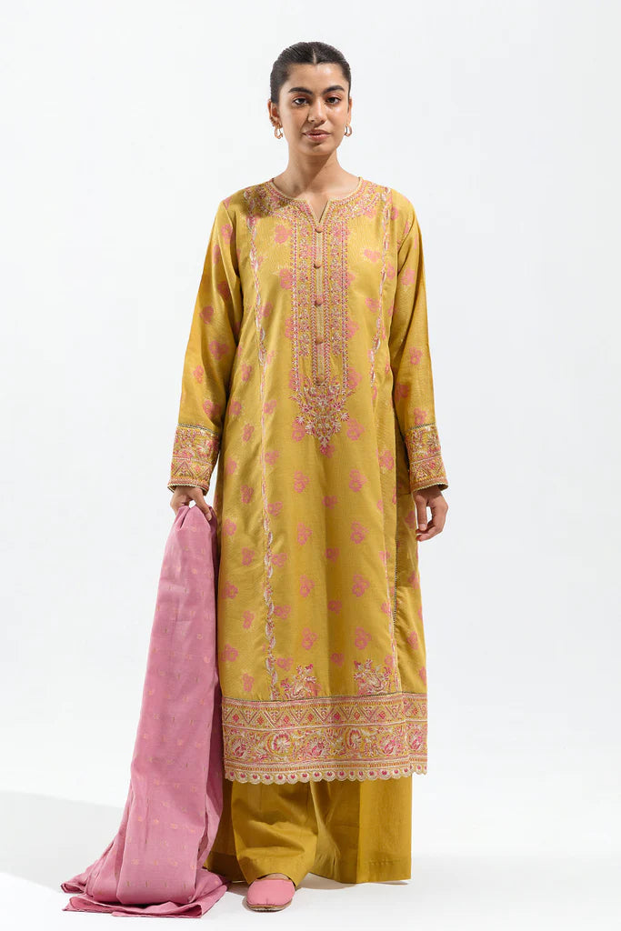Embroidered Cotton Jacquard Suit