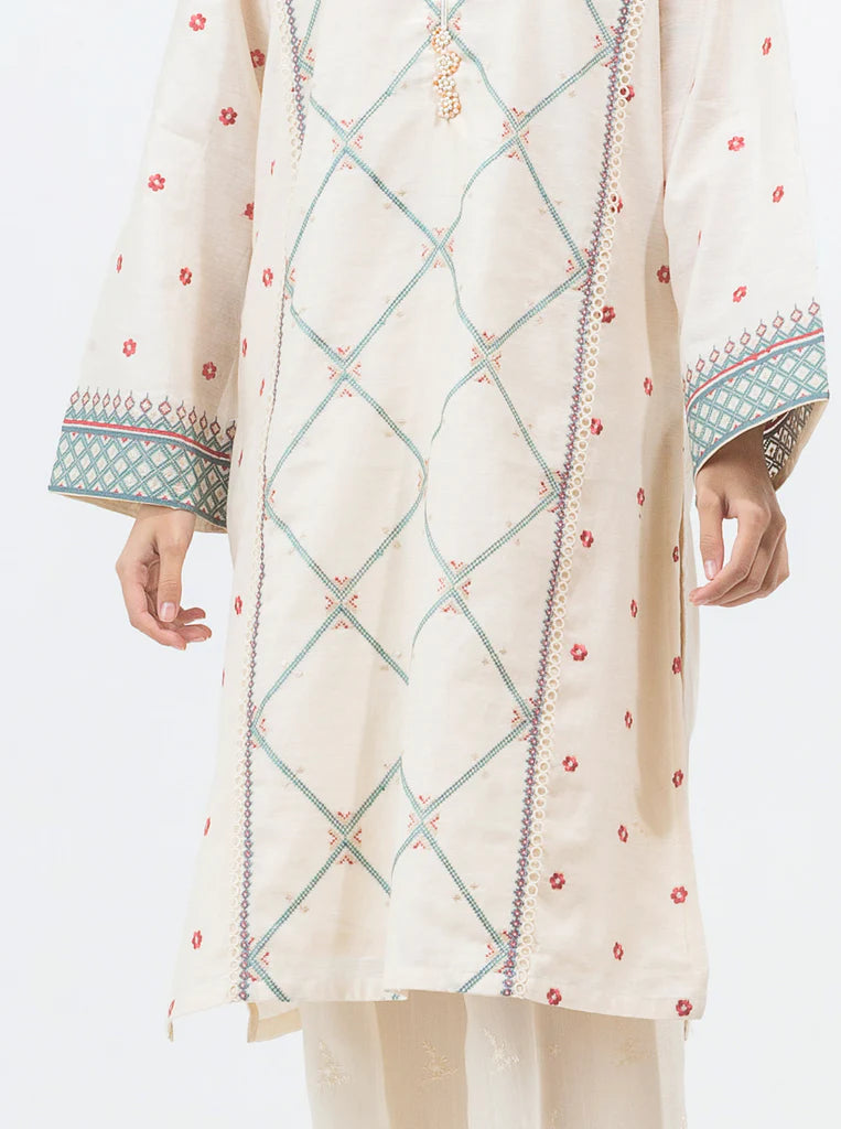 Embroidered Cotton Suit