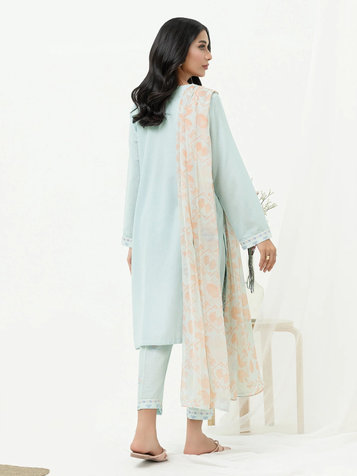 Light Blue Embroidered Lawn Suit