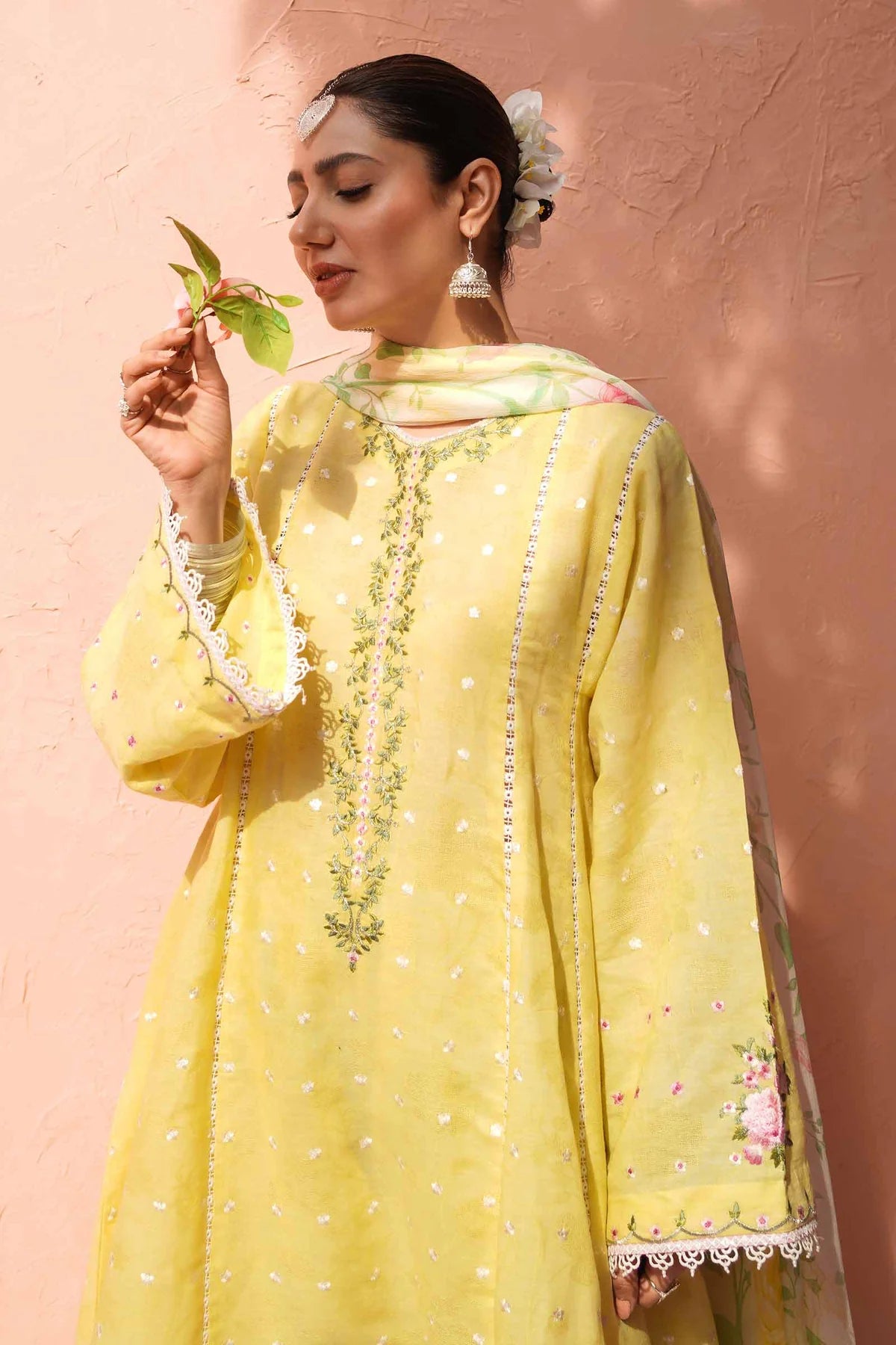 Yellow Embroidered Suit