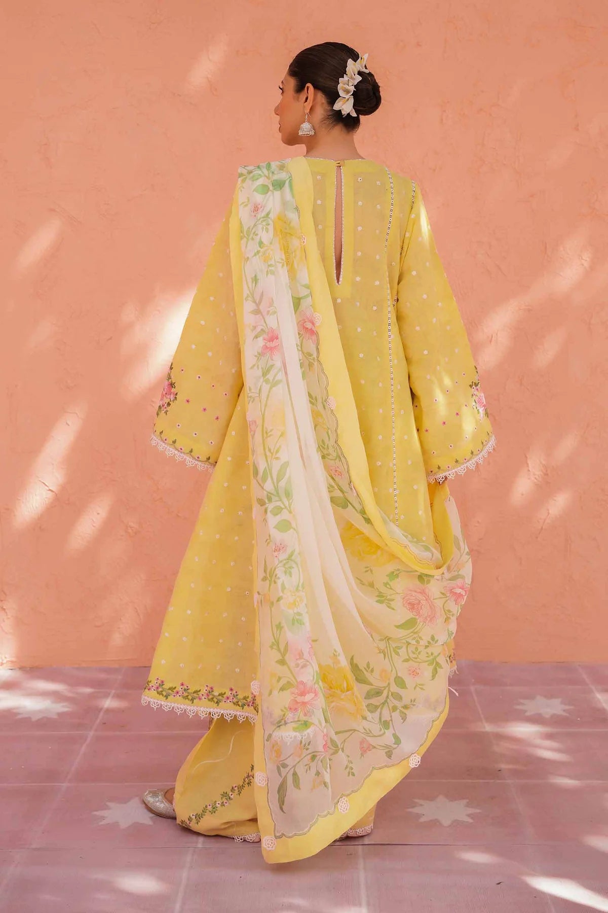 Yellow Embroidered Suit