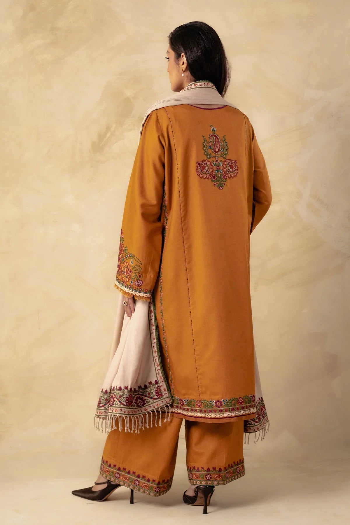 Embroidered Linen Suit