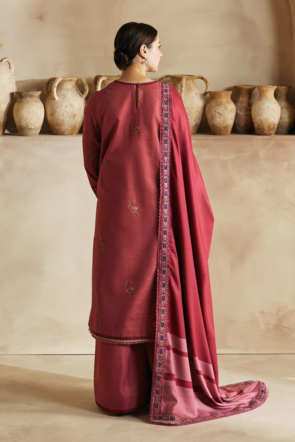 Embroidered Khaddar Suit