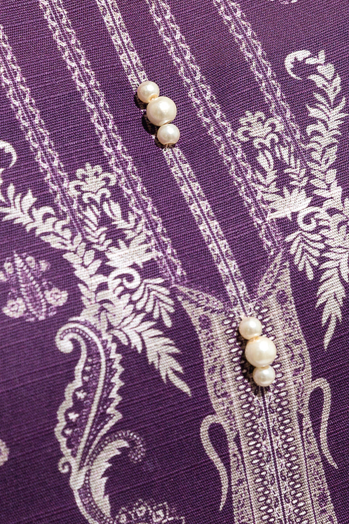 Lilac Printed Khaddar Suit