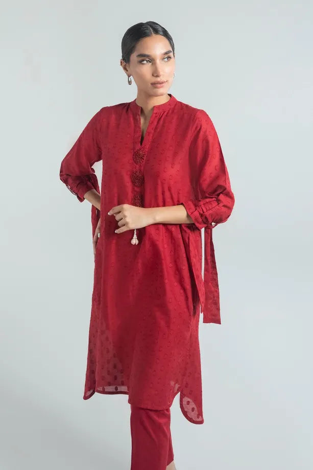 Red Jacquard Suit