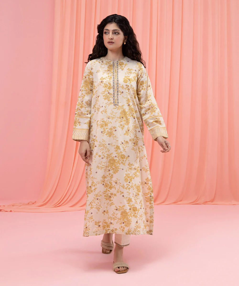 Off-White Embroidered Lawn Suit