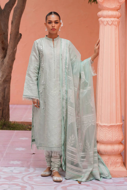 Light Blue Embroidered Suit