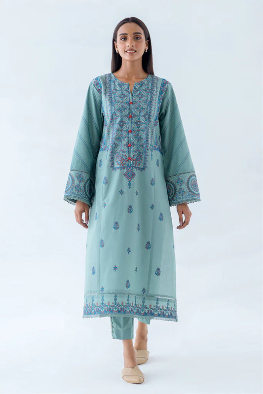 Starlight Blue Embroidered Cambric Suit