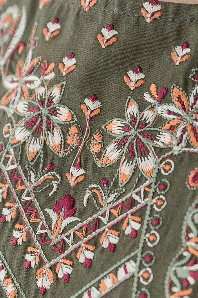 Forest Haze Embroidered Cambric Suit