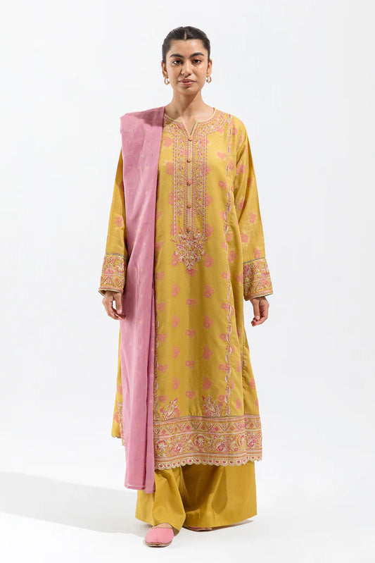 Embroidered Cotton Jacquard Suit
