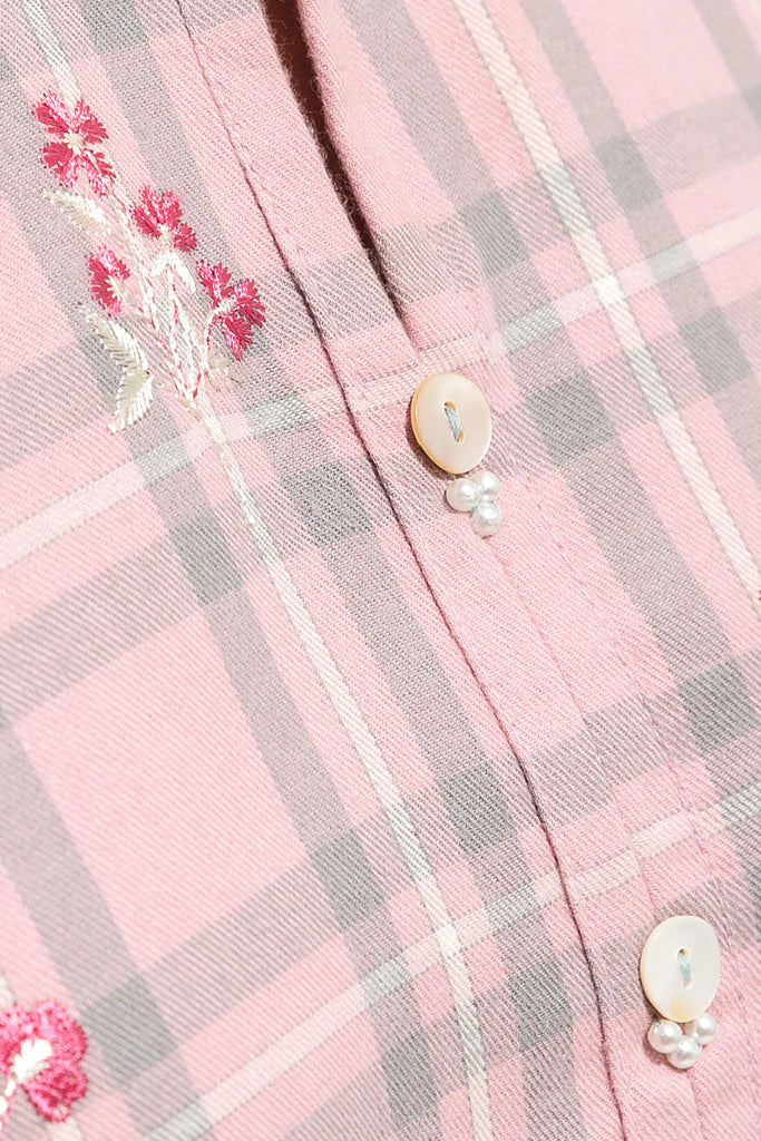 Embroidered Flannel Kurta