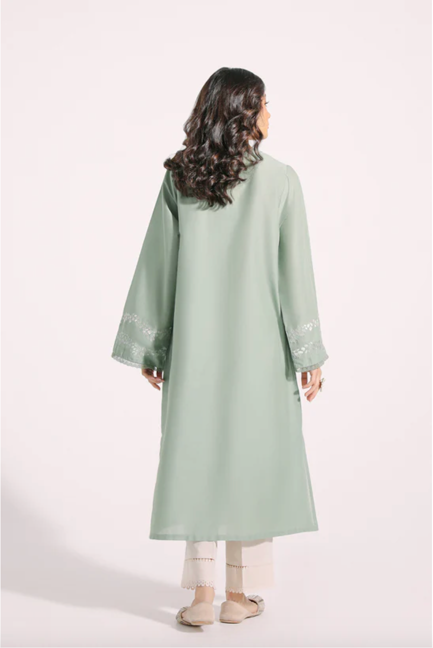 Green embroidered kurta