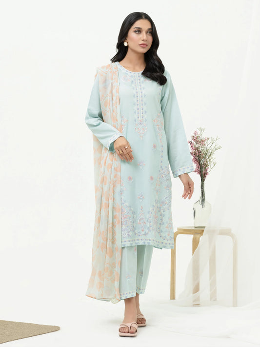 Light Blue Embroidered Lawn Suit