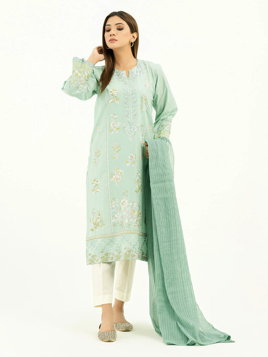 Light Green Embroidered Lawn Suit