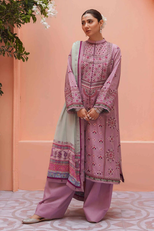 Lilac Embroidered Suit