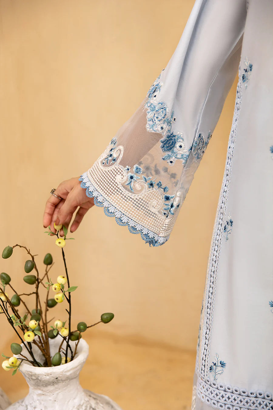 Light Blue Cambric Cotton Suit