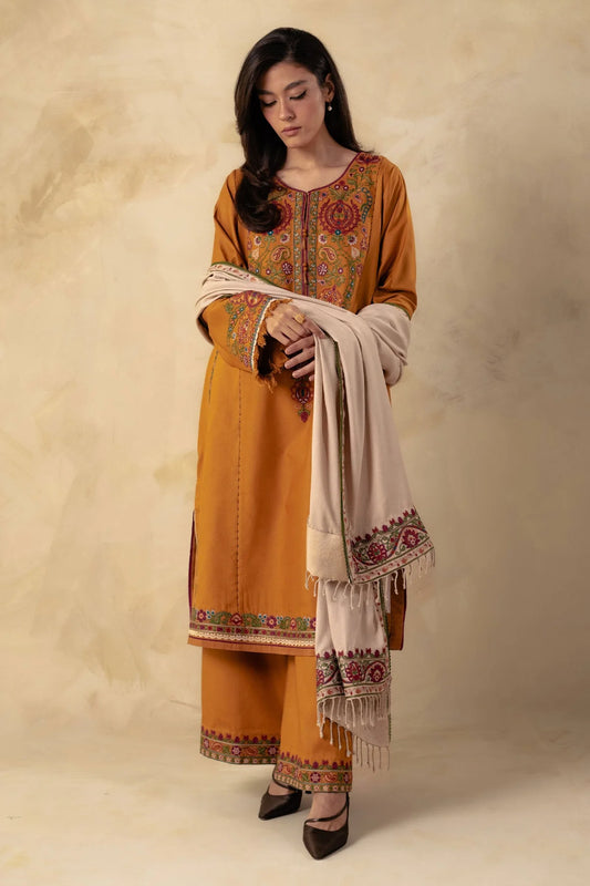 Embroidered Linen Suit