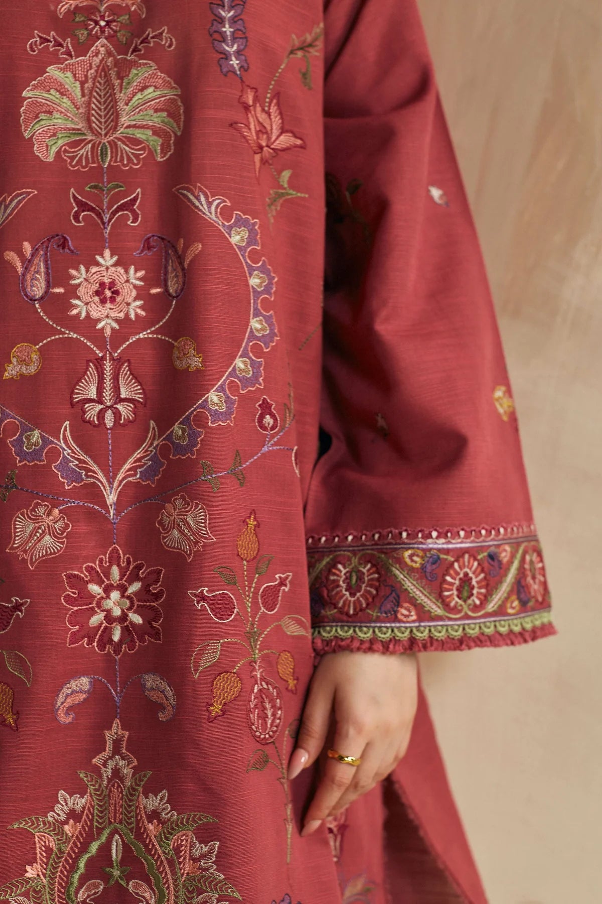 Embroidered Khaddar Suit