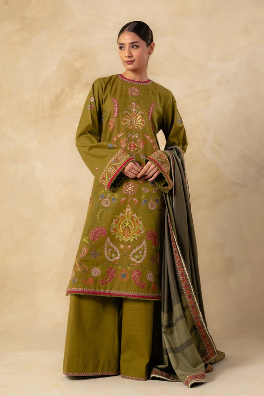 Embroidered Khaddar Suit