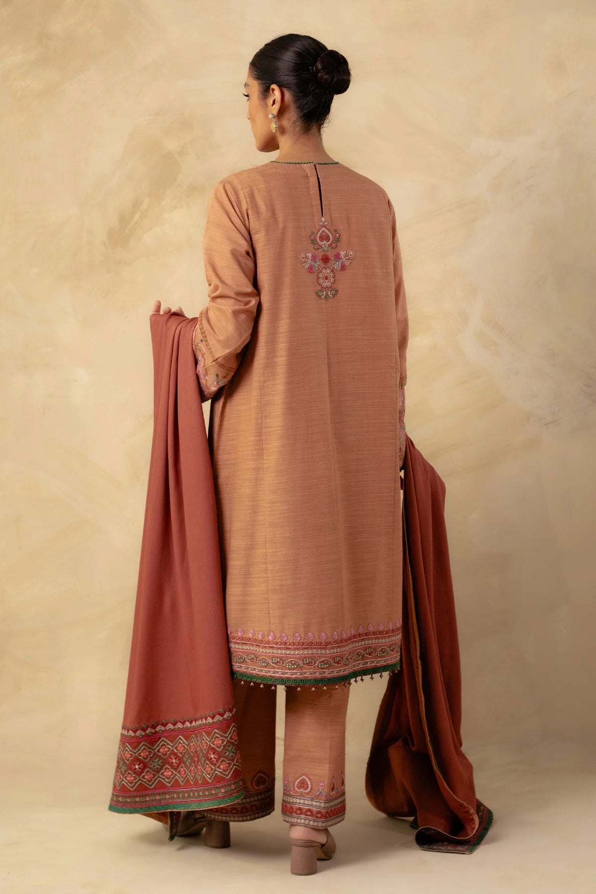 Embroidered Khaddar Suit