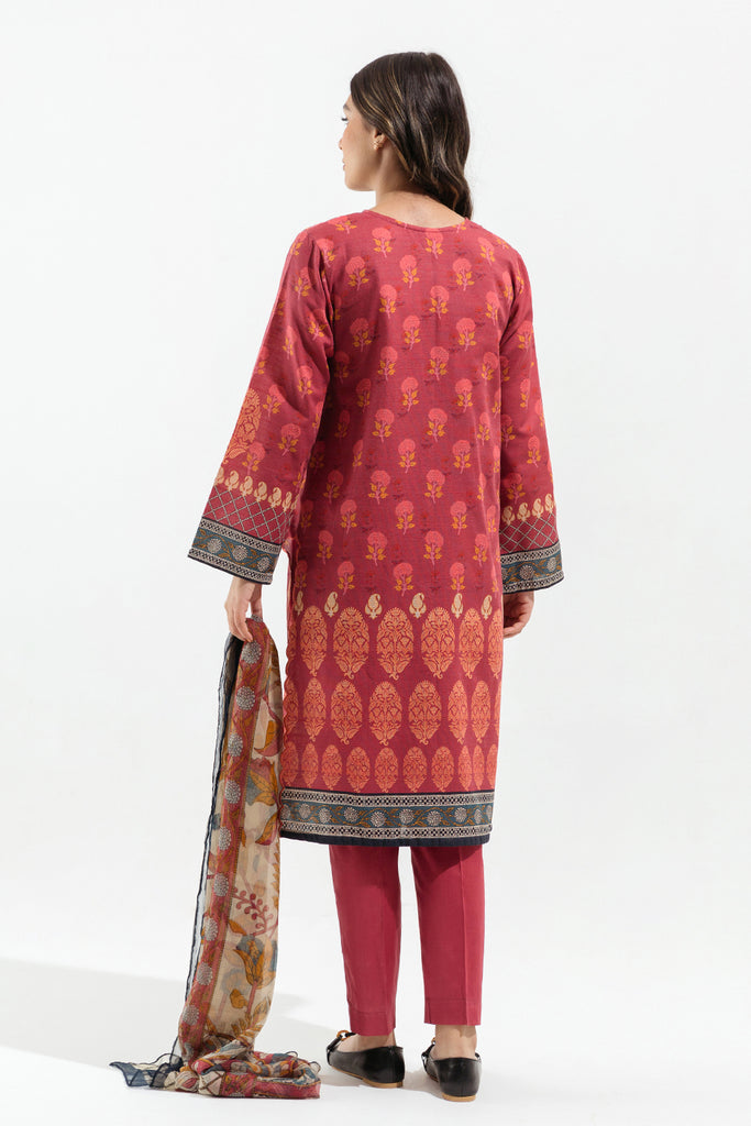 Rouge Haze Embroidered Khaddar Suit