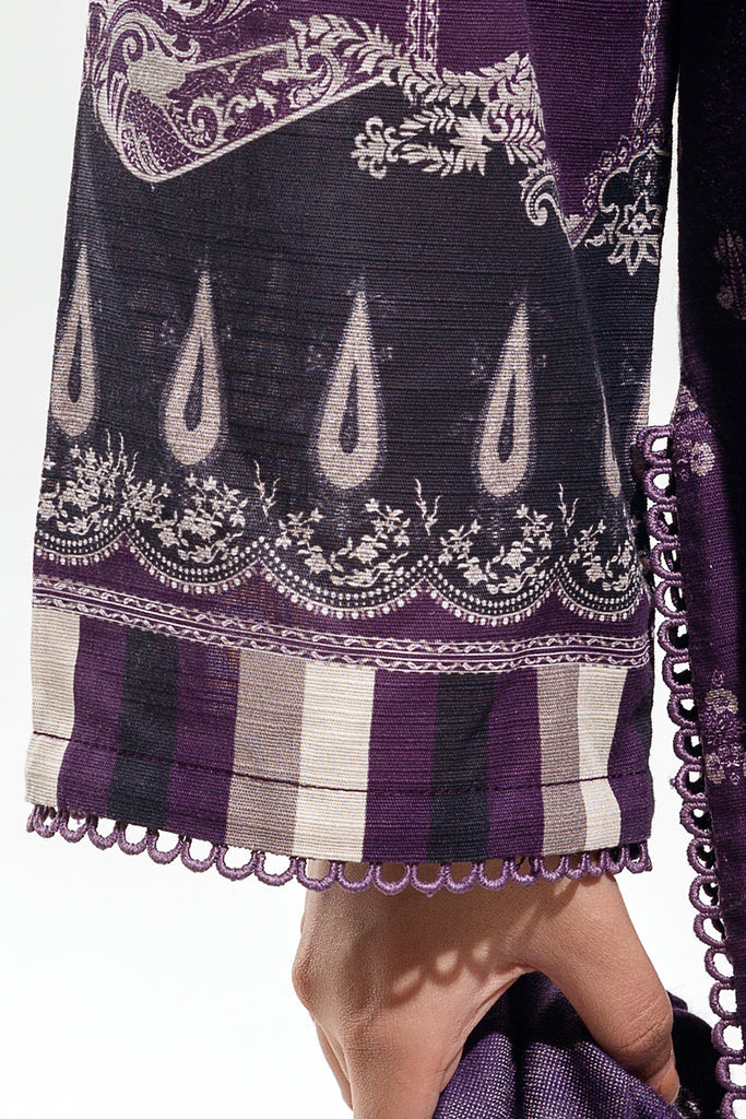Lilac Printed Khaddar Suit