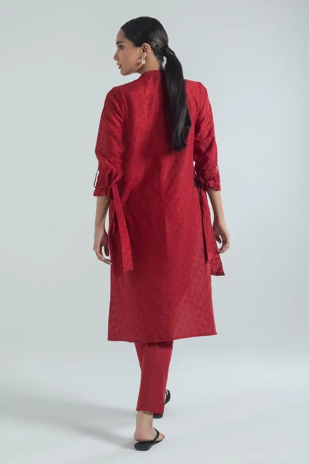 Red Jacquard Suit