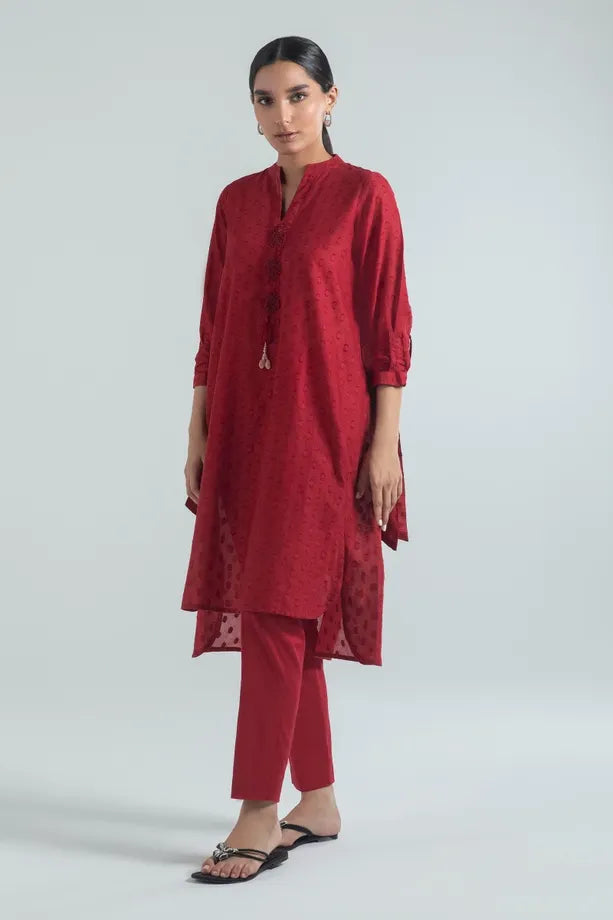 Red Jacquard Suit